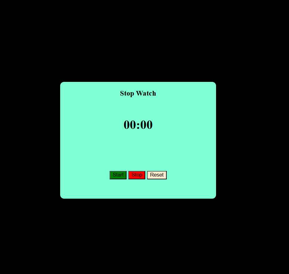 Stopwatch project Screenshot